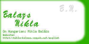 balazs mikla business card