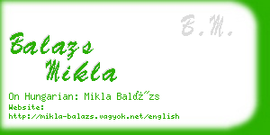 balazs mikla business card